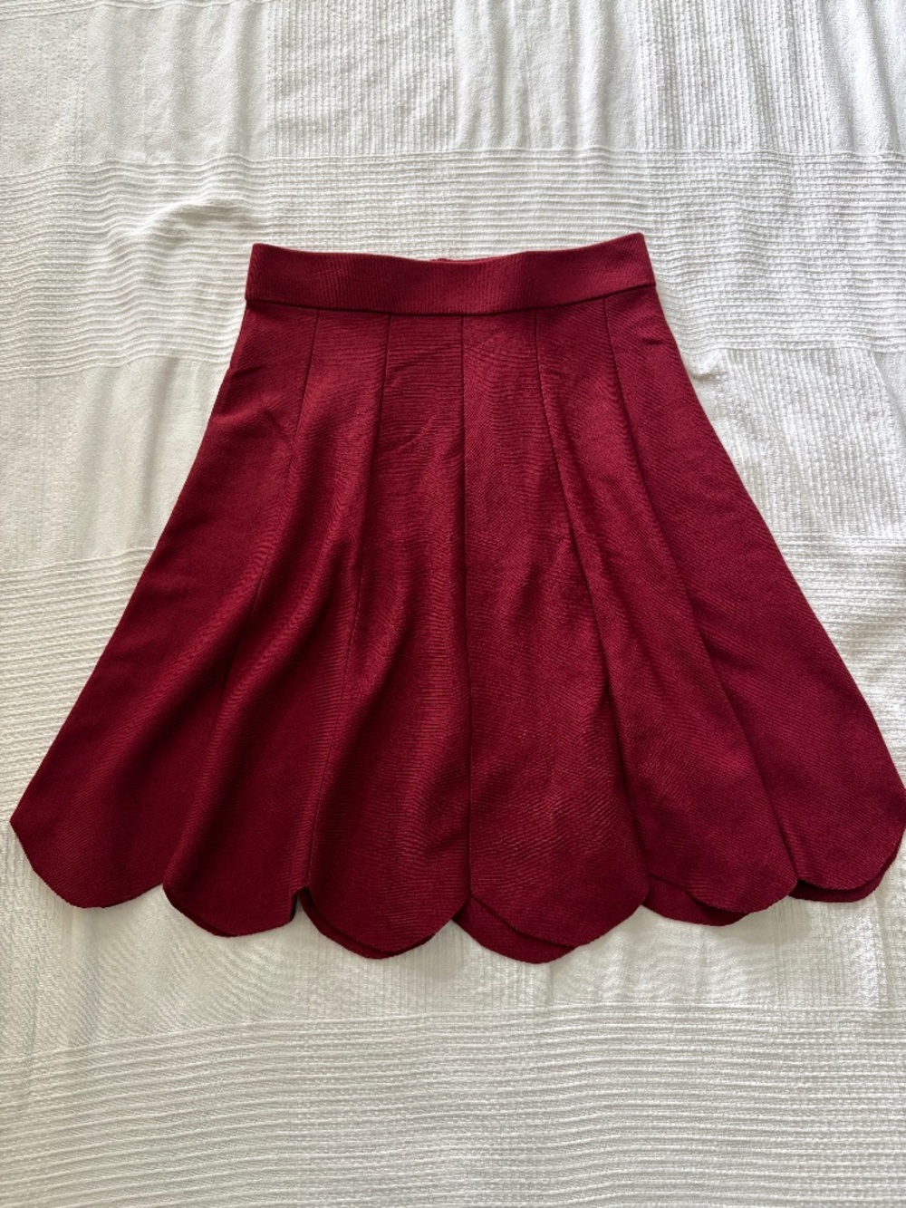 Olivia and Grace Burgundy Knit A-Line Skirt - S